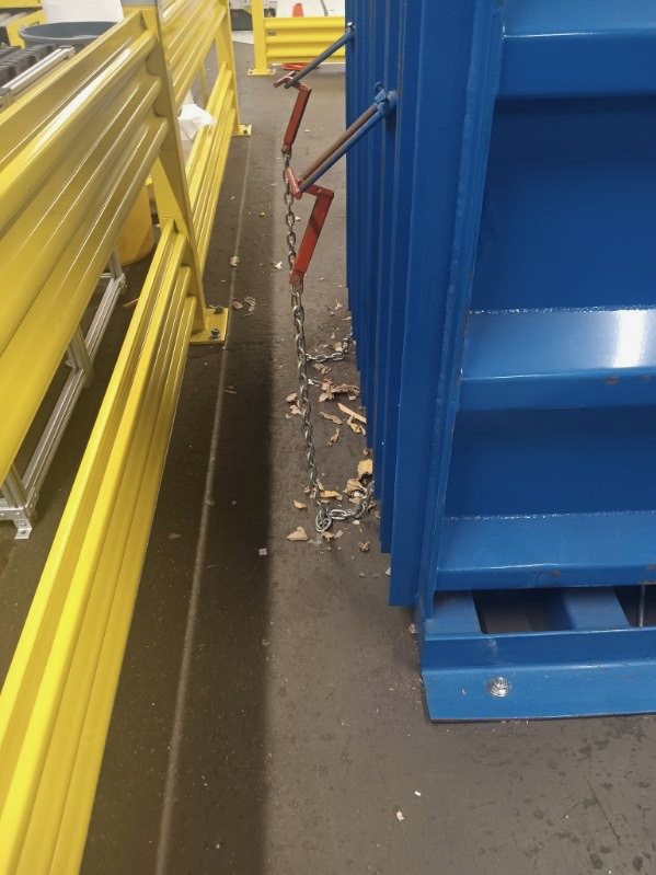 Facility equipment area before HM Solutions cleaning